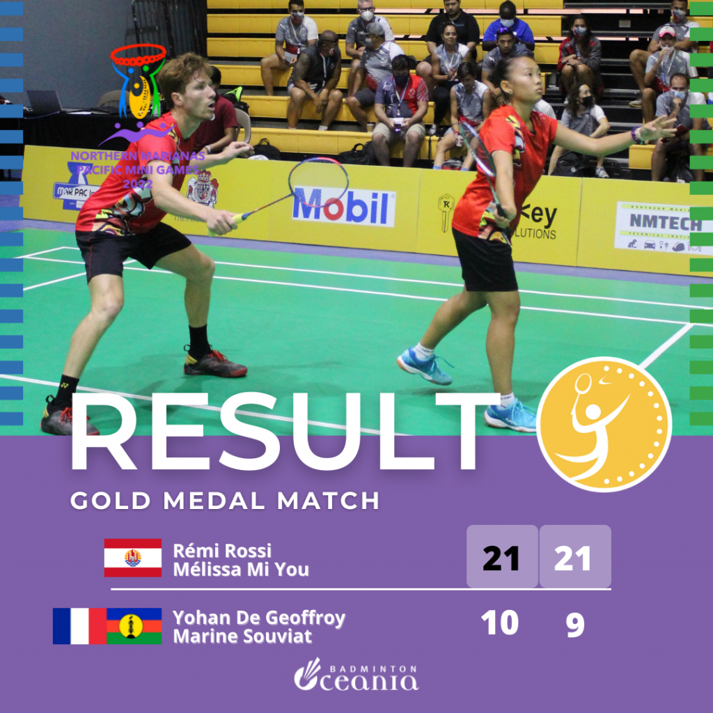 Rémi Rossi conquers; Northern Marianas claim first badminton medal #NMPMG22 