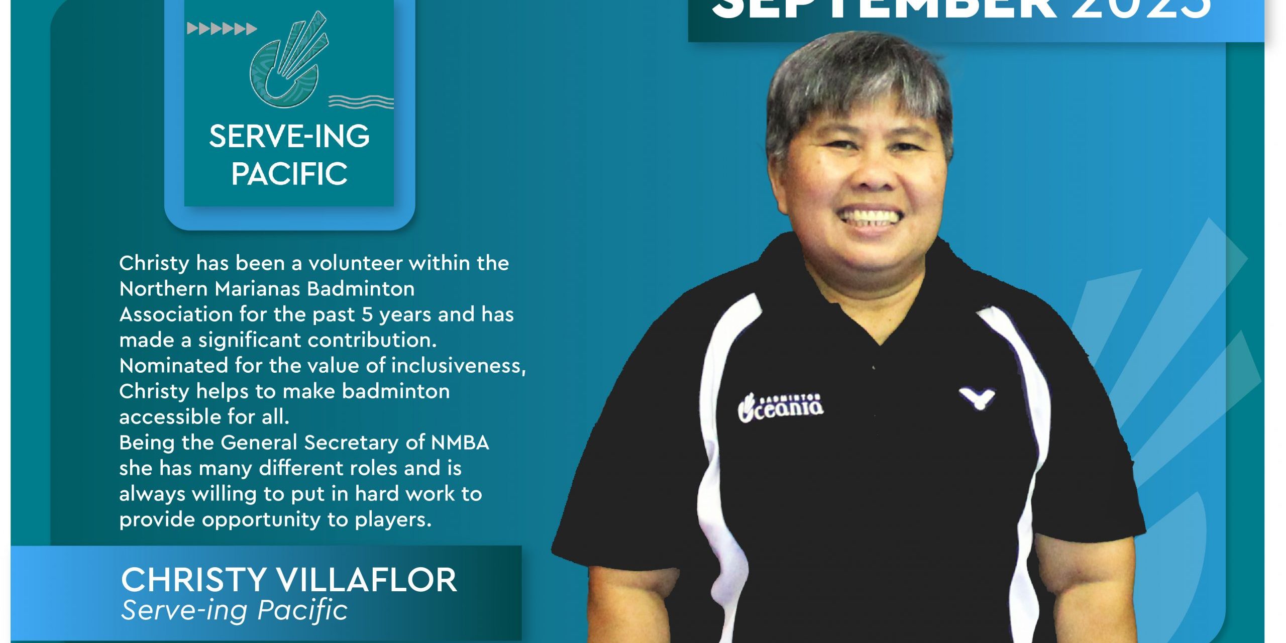 Christy Villaflor Serve-ing Pacific