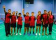 Wallis et Futuna U15 team waves to camera after final tie.