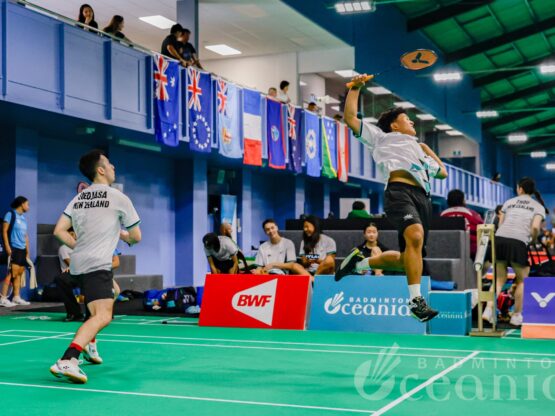 VICTOR Oceania Championships 2025 New Zealand men's doubles play in mixed team championships