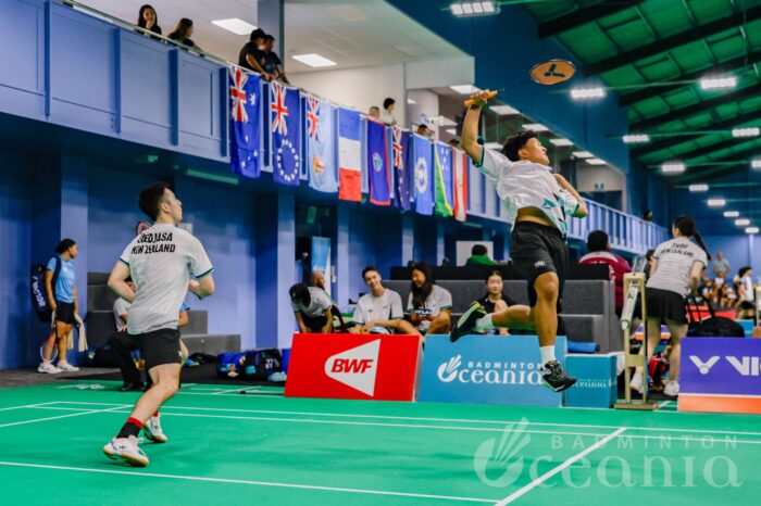 VICTOR Oceania Championships 2025 New Zealand men's doubles play in mixed team championships