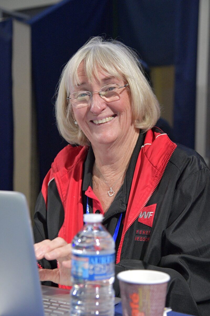Jane smiles at camera