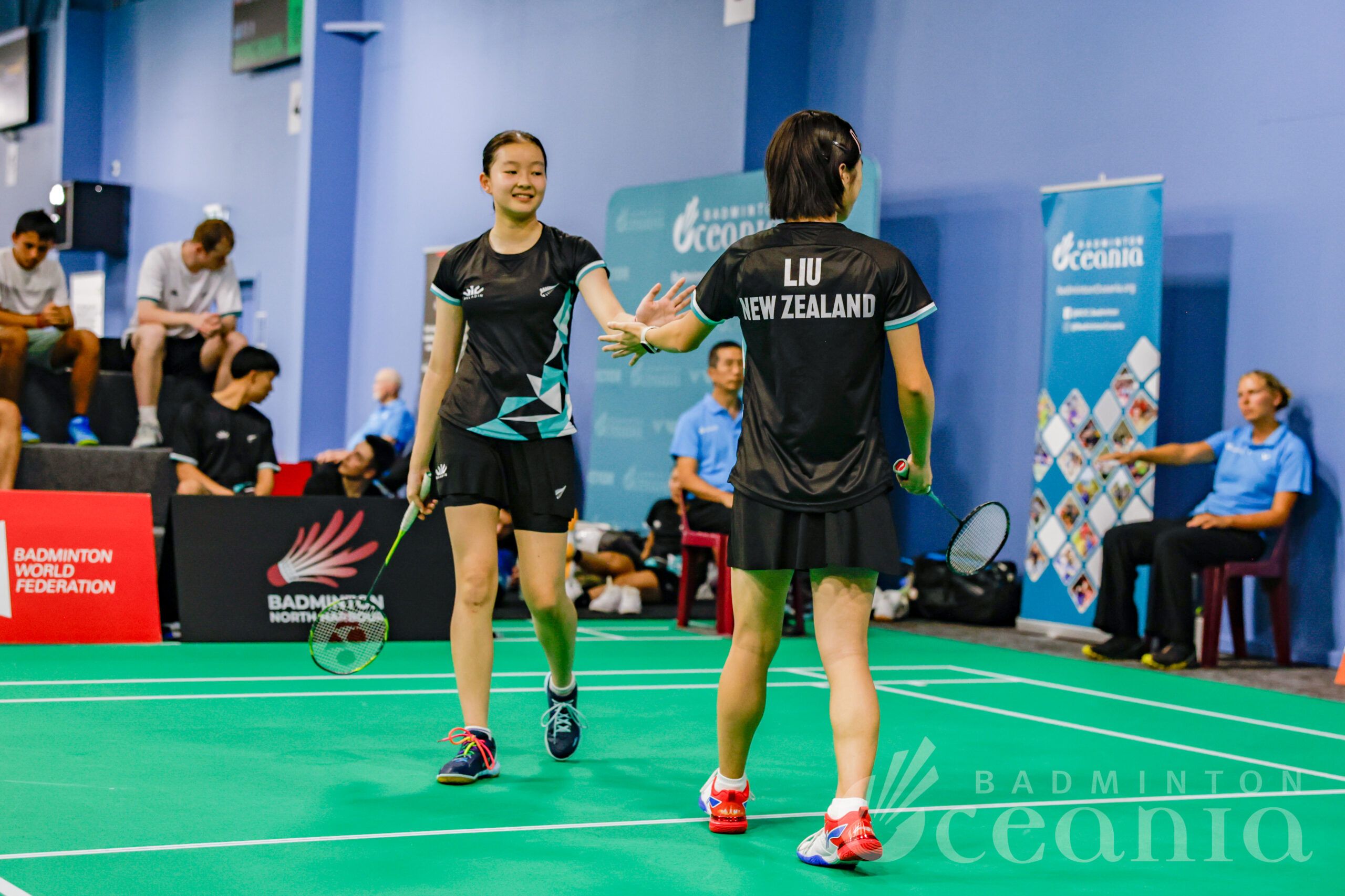 VICTOR Oceania Championships 2025 Yanxi and Josephine played doubles in the senior New Zealand team at the VICTOR Oceania Mixed Team Championships 2025