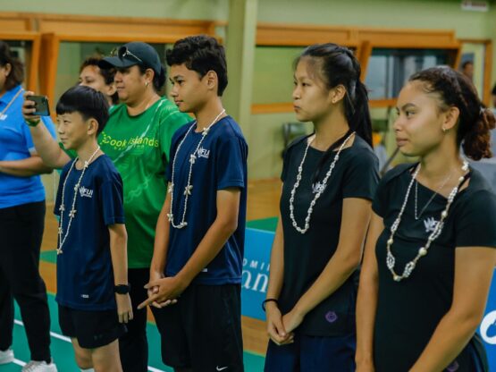 Oceania Championships (individual events) Fiji players line up before match
