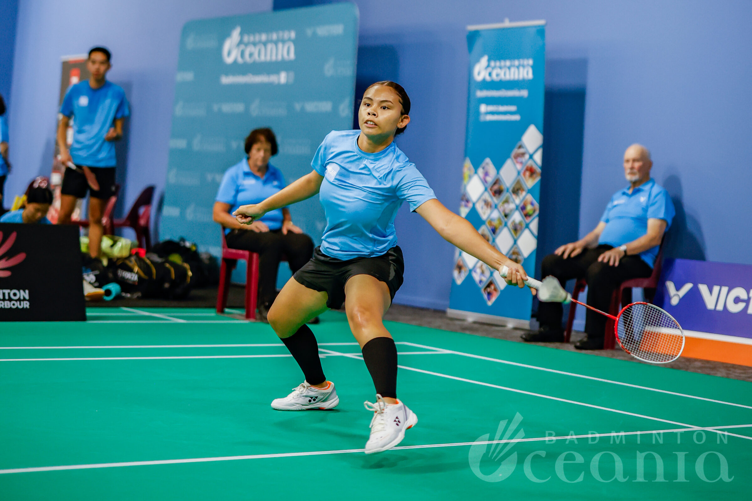 Leilah playing badminton