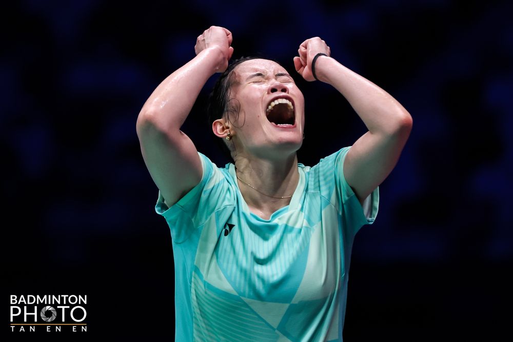 b_20250501_1932_SudirmanCup2025_BPTE6091 Tiffany Ho yells after winning match against France