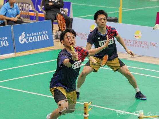 Akira Koga in mens doubles finals