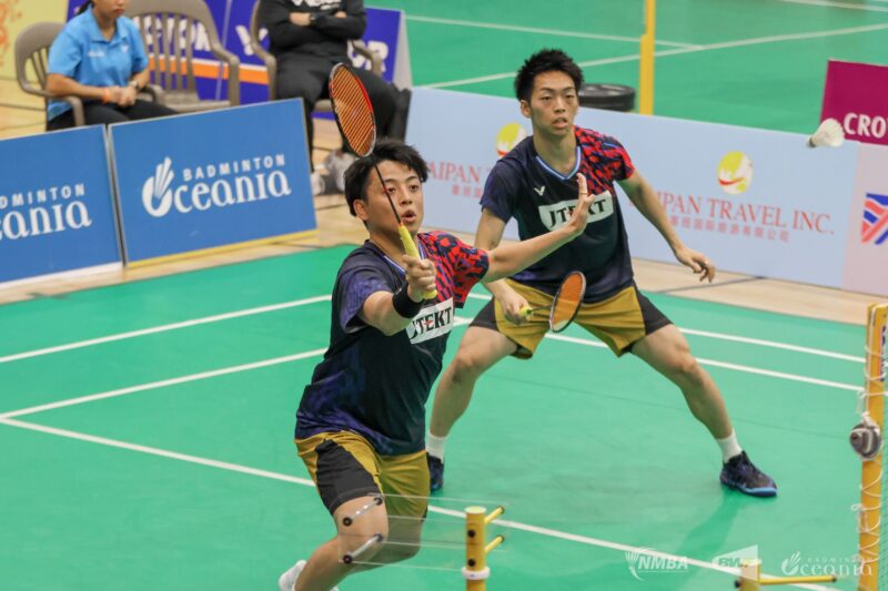 Akira Koga in mens doubles finals