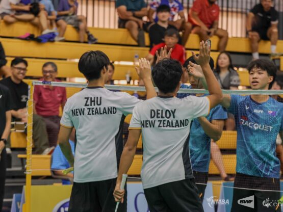 champions high five opponents