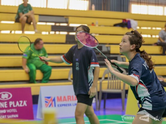 guam badminton players ready to return serve