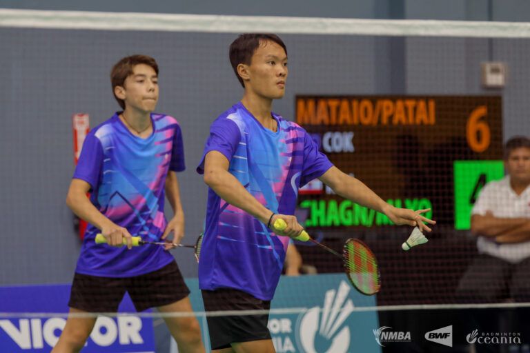 Mike prepares to serve shuttle