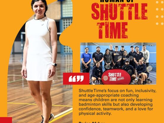 graphic introduces Parisa with title "Humans of Shuttle Time"