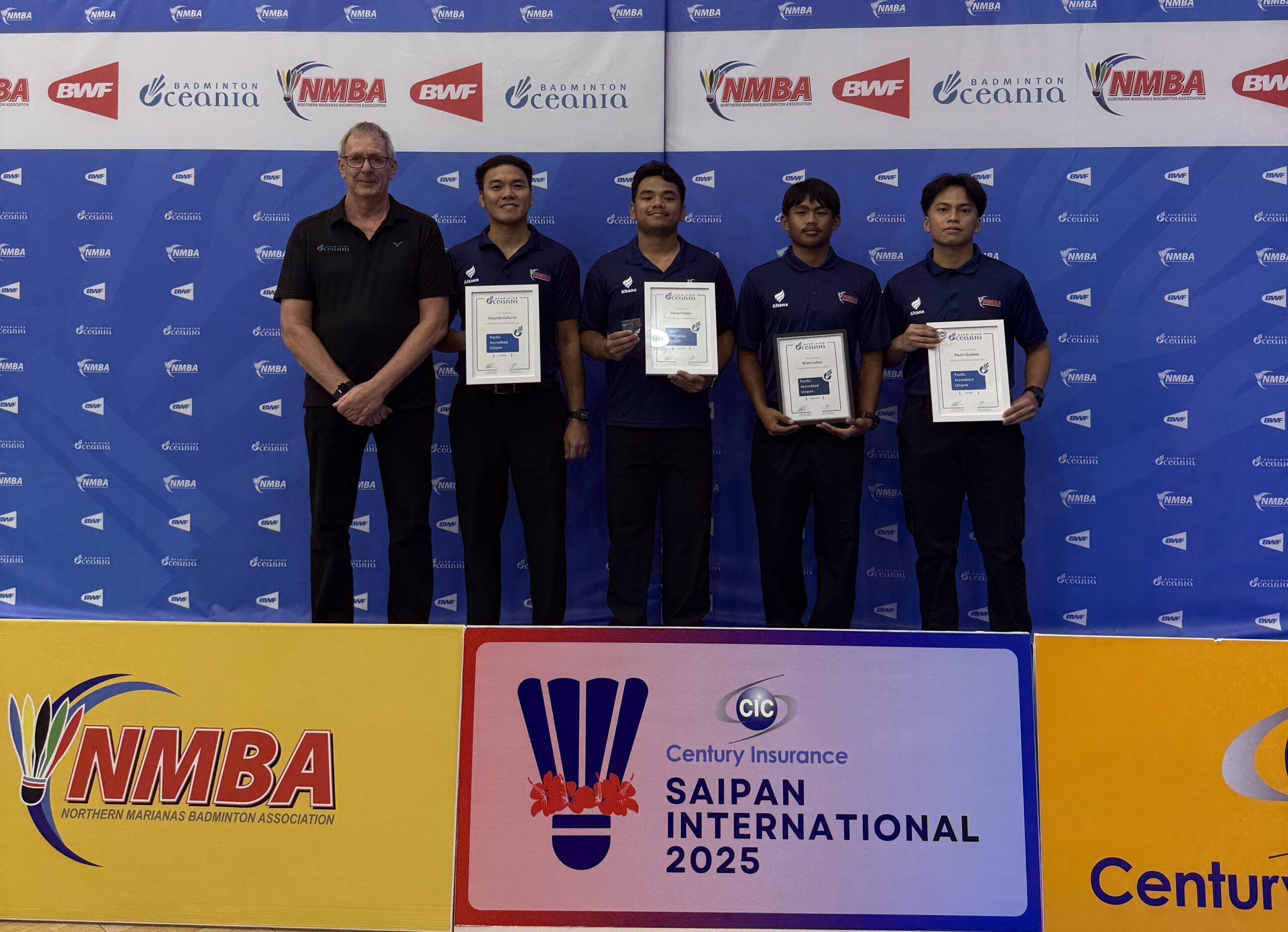Technical officials and umpires recieve certificates